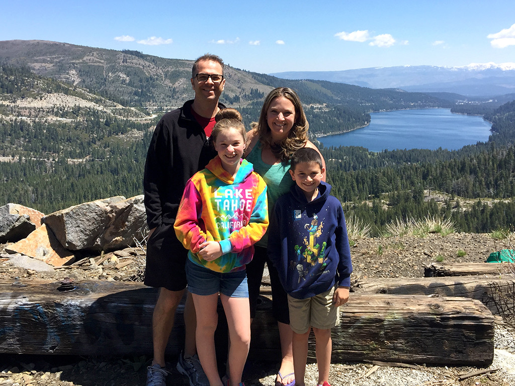 Bourn Family Hiking Donner Summit