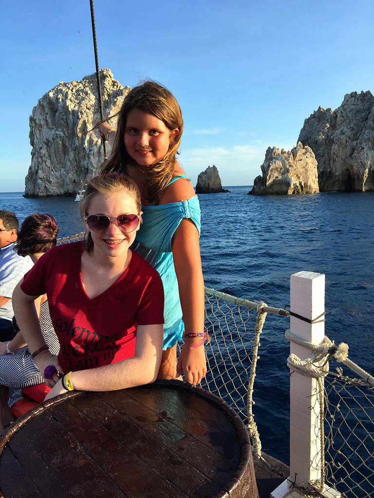 Emily and Natalie aboard the Cabo Legend Pirate Dinner Cruise