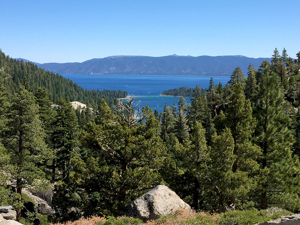 View of Lake Tahoe and Emerald Bay From Upper Eagle Falls