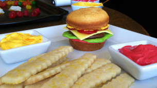 Cheeseburger And Fries Made With Candy
