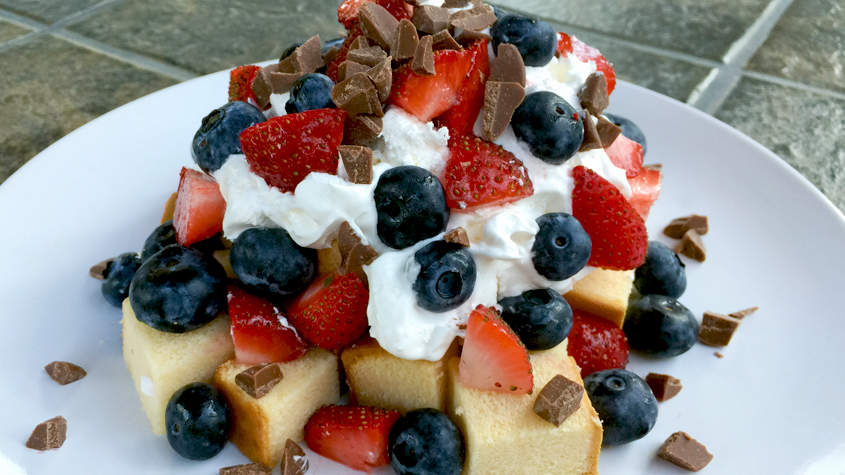 Red White And Berry Pound Cake Pile