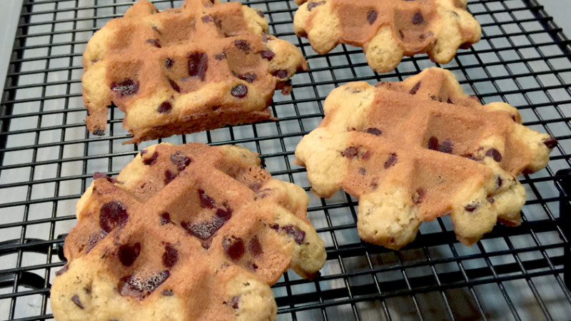 How To Bake Chocolate Chip Cookies In The Waffle Iron