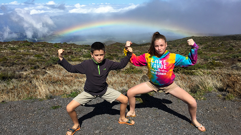 Rainbow At Haleakala National Park Maui