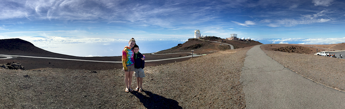 View Of Haleakala Observatory And Hawaii Volcanoes From The Haleakala Summit