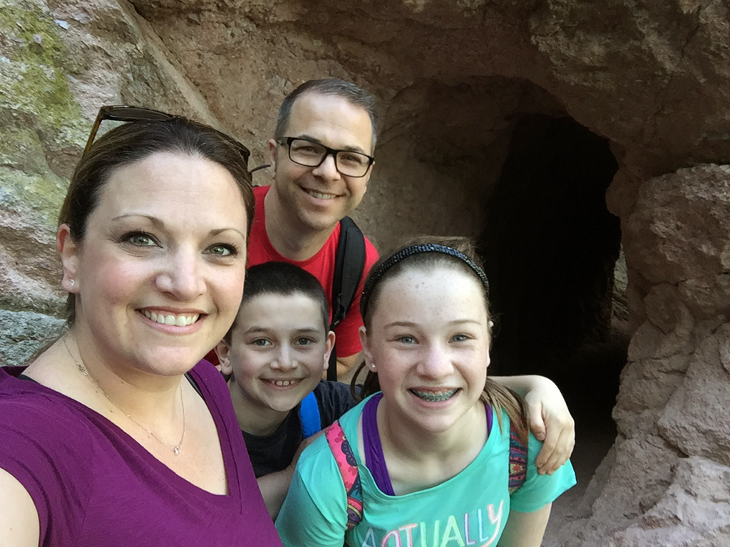 Bourn Family Selfie On Bear Gulch Trail