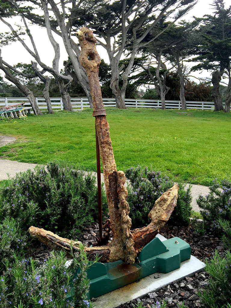 Boat Anchor Salvaged at Point Pinos Lighthouse