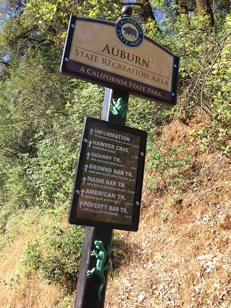 Auburn State Recreation Area Trail Sign