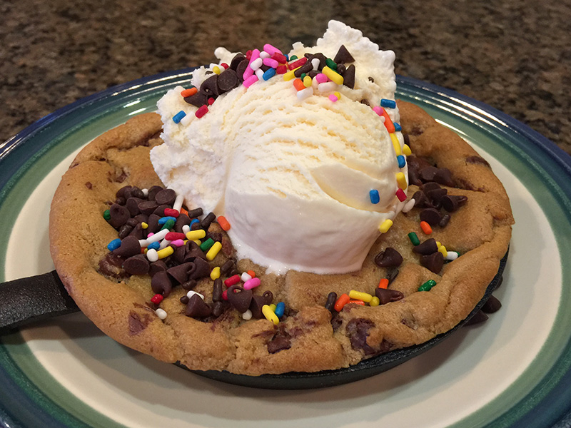 Recipe For Chocolate Chip Cookie Skillet With Ice Cream
