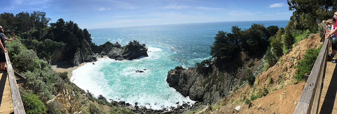 McWay Falls Overlook Trail at McWay Cove on the Big Sur California Coastline