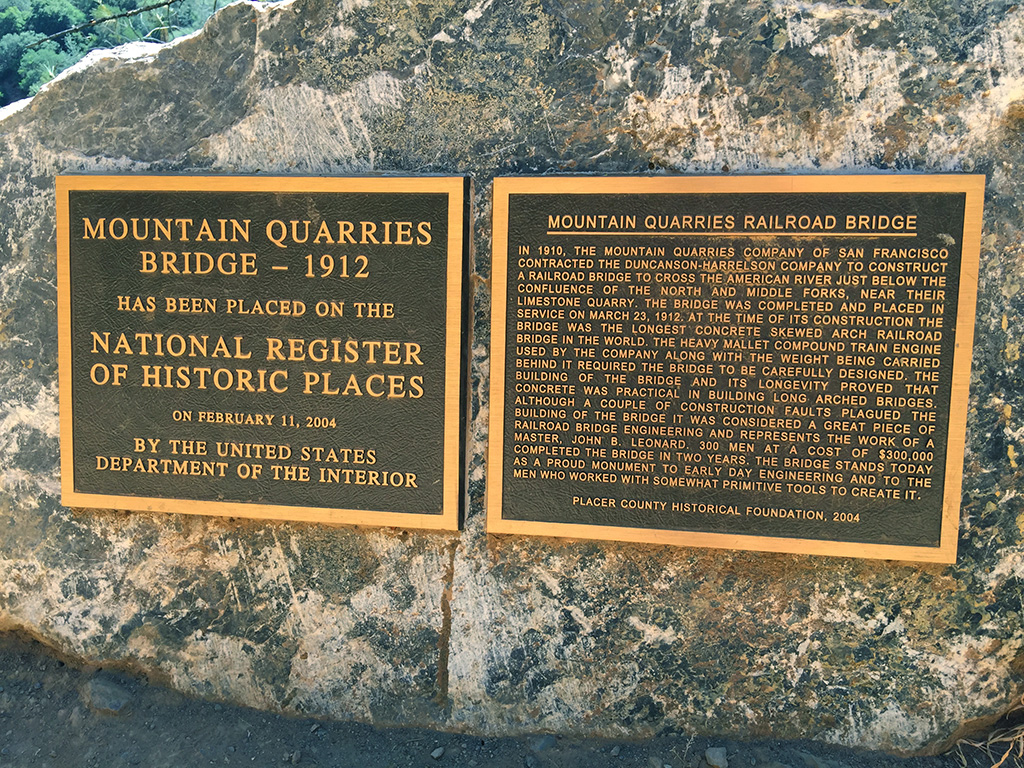 The Mountain Quarries Railroad Bridge, Also Called No Hands Bridge