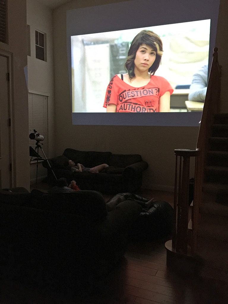 Empty Wall Turns Into A Movie Screen