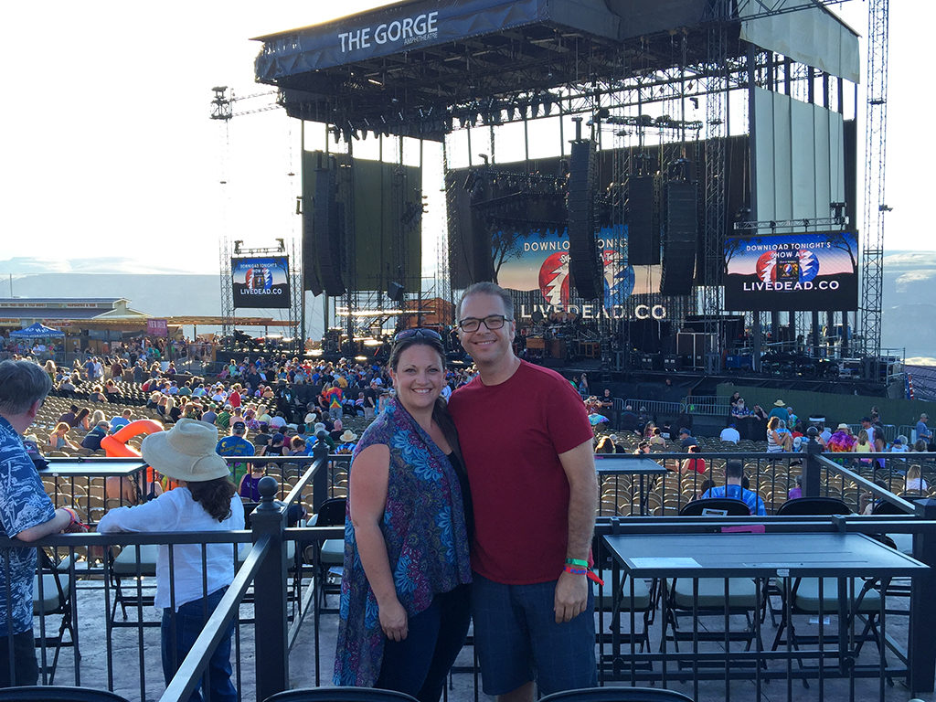 Brian and Jennifer Bourn at Dead and Company at The Gorge Amphitheater