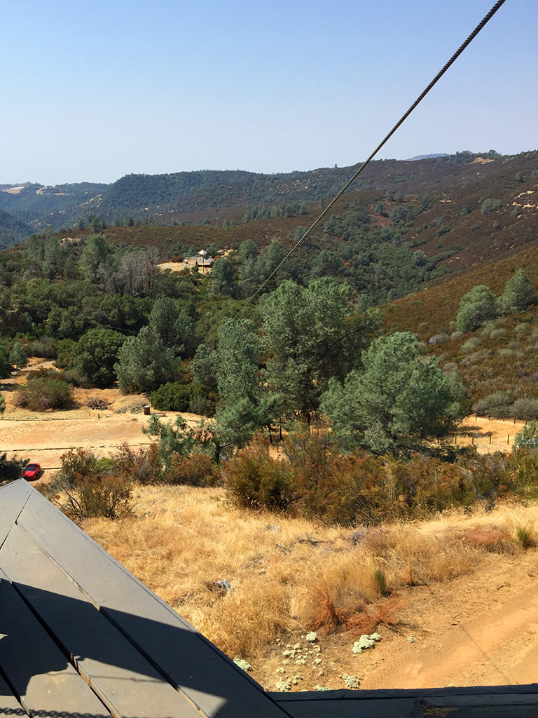 California Zip Line Launch Platform View