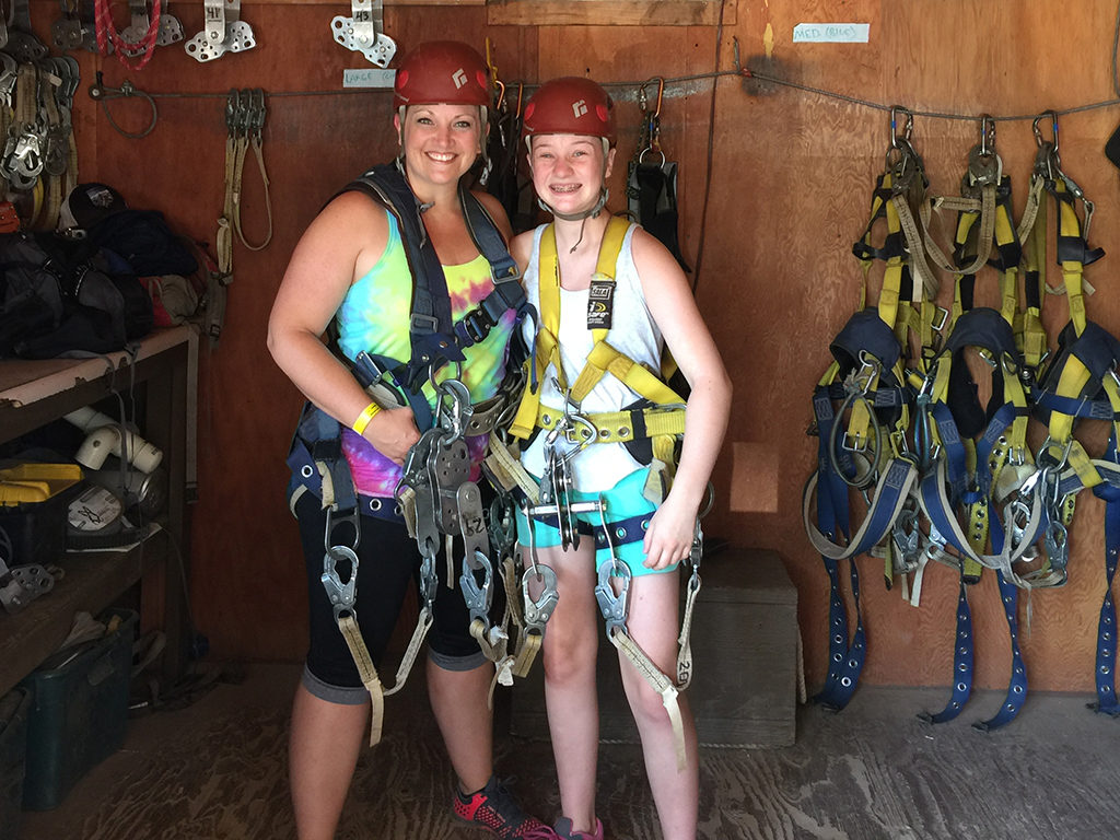Dual Zip Line Racing at Moaning Cavern