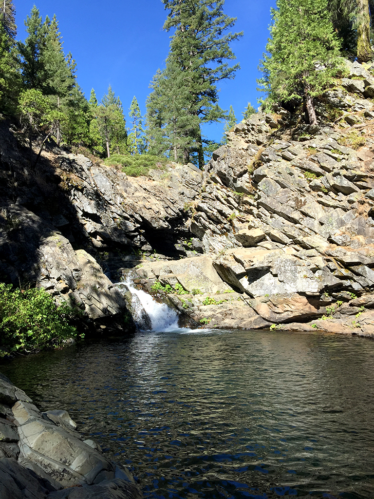 North Fork Falls Waterfall And Swimming Hole At Emigrant Gap