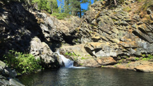 North Fork Falls and Swimming Hole at Emigrant Gap in Placer County
