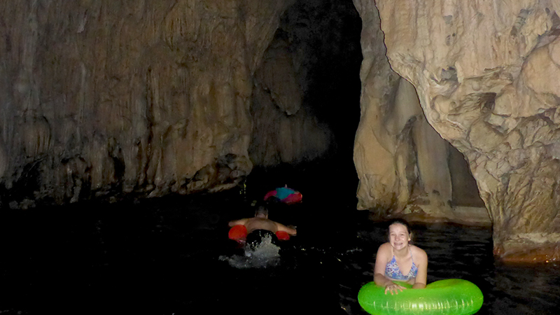 Swimming Through Natural Bridges Cave