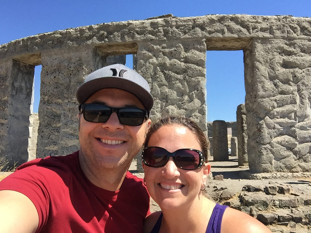 Brian and Jennifer Bourn at the Stonehenge Replica