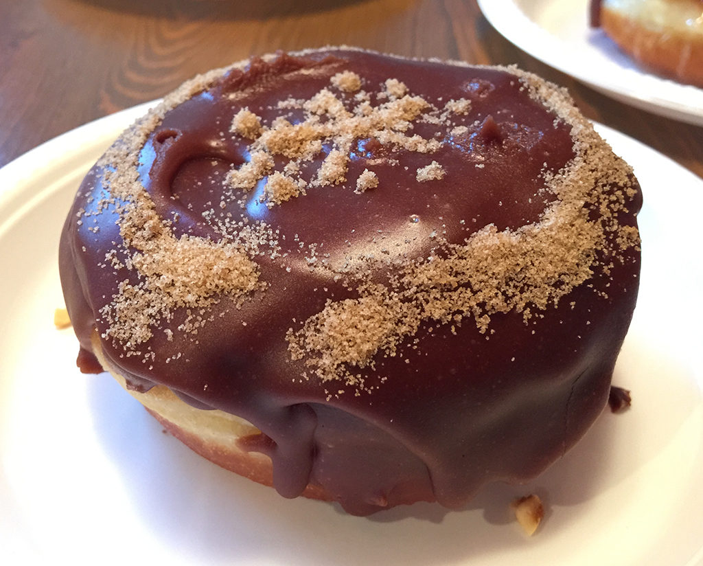 Hidden Surprise Donut with Chocolate and Brown Sugar