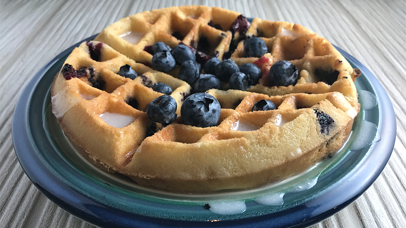 Lemon Blueberry Pound Cake Waffle Recipe