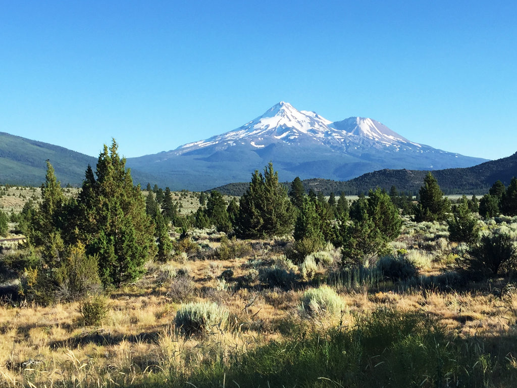 Mount Shasta Scenic Viewpoint on California Highway 97 Near Weed, CA