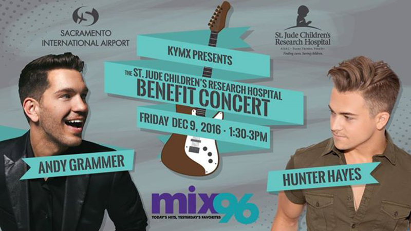 St Jude Benefit Concert with Hunter Hayes and Andy Grammer in Sacramento