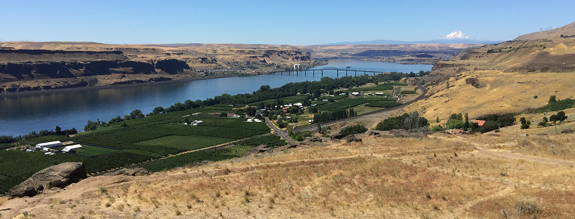 View of the Columbia River from the Maryhill Stonehenge War Memorial