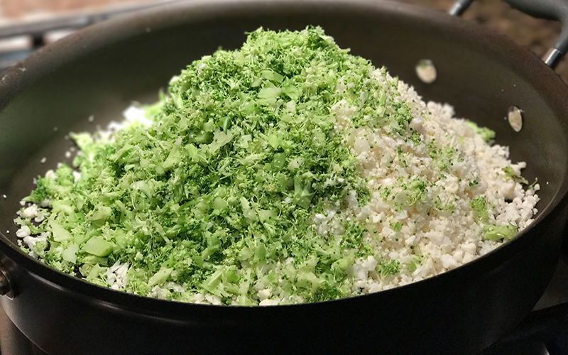 Broccoli And Cauliflower Rice Prep