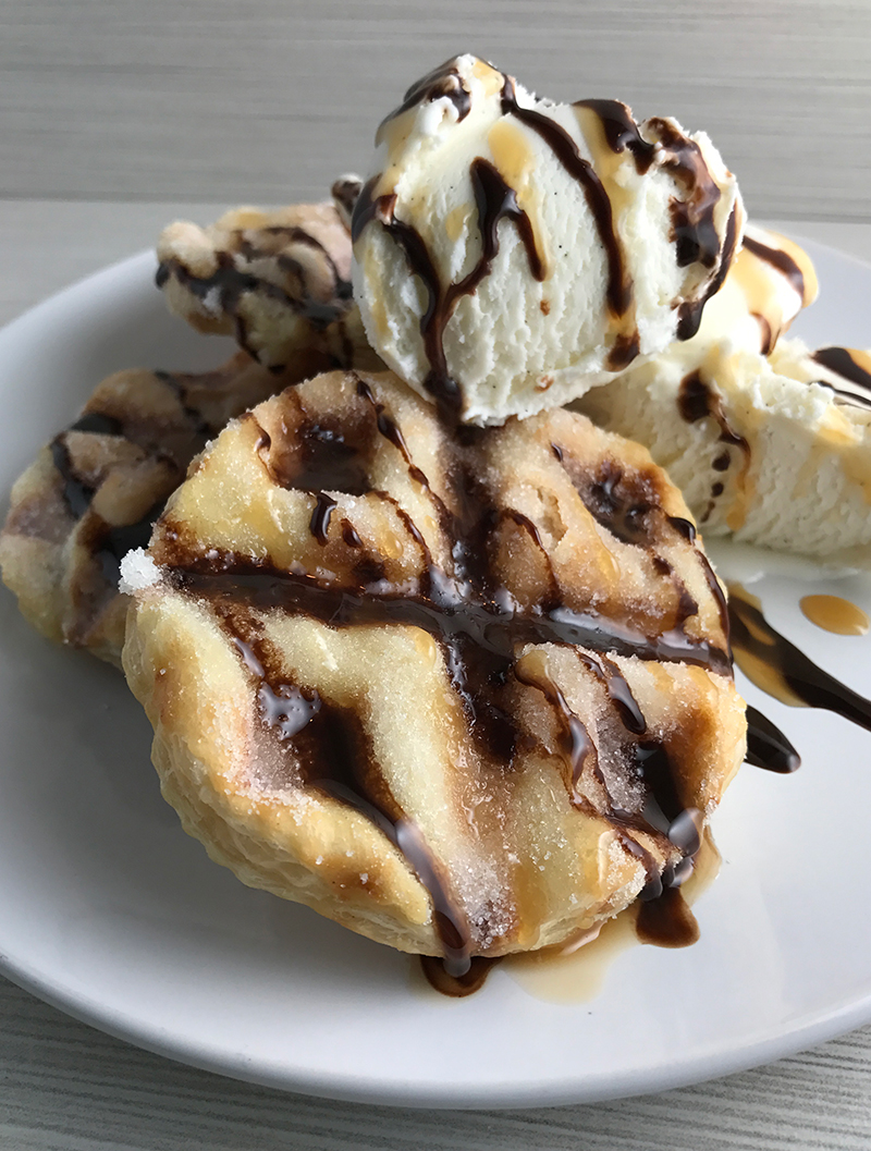 Dessert Waffles Made From Puff Pastry and Dipped In Sugar