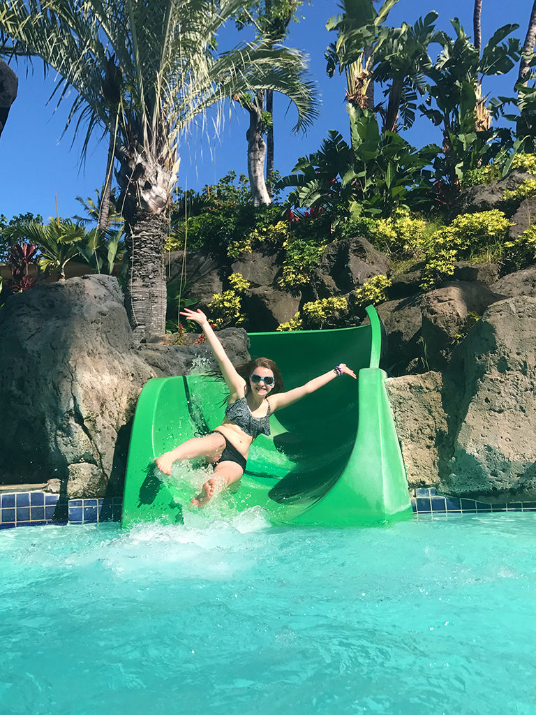 175 Foot Water SLide at the Hilton Waikoloa Village Resort