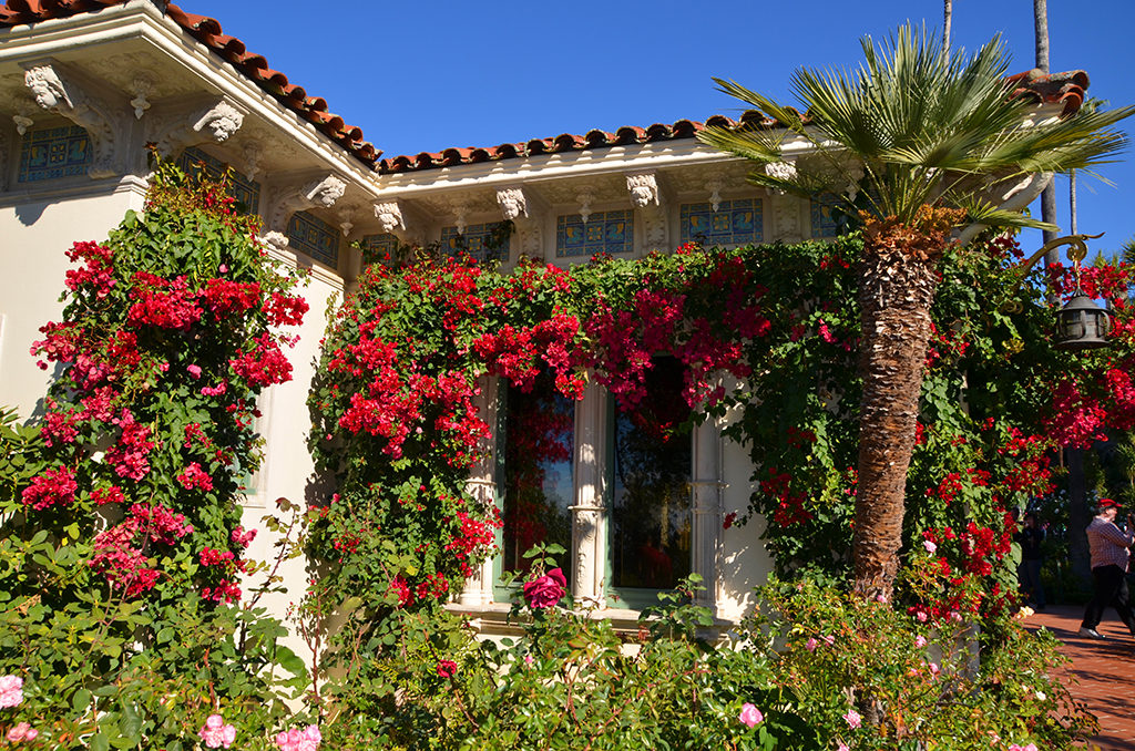 Beautful Flowers and Guest Cottages at Hearst Castle
