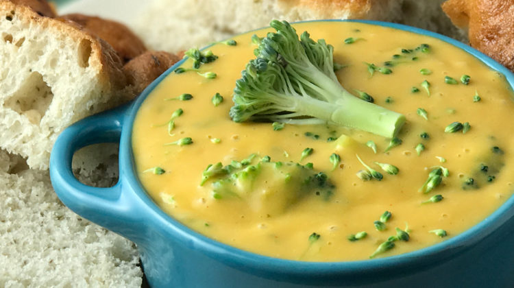 Dairy-Free Vegan Broccoli Cheddar Soup Recipe