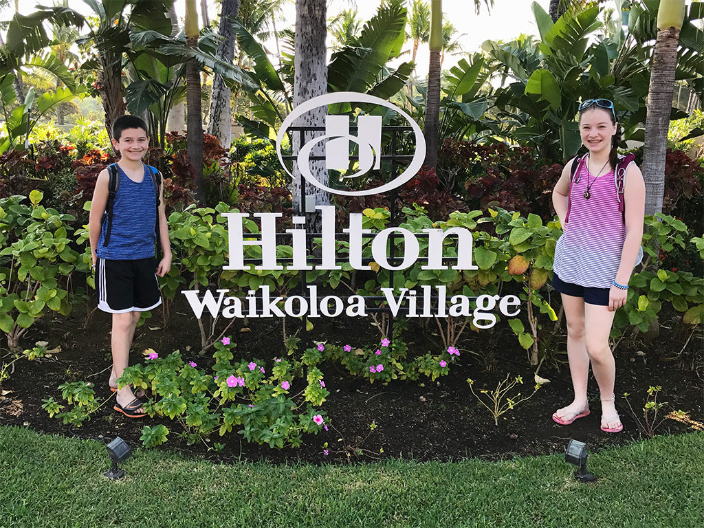 Family esort Vacation at the Hilton Waikoloa on the Big Island of Hawaii