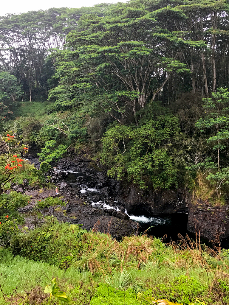 Pe'epe'e Falls And The Wailuku River Boiling Pots in Hilo, Hawaii