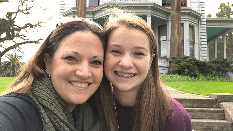 Jennifer and Natalie at the John Muie Family Home in Martinez, California