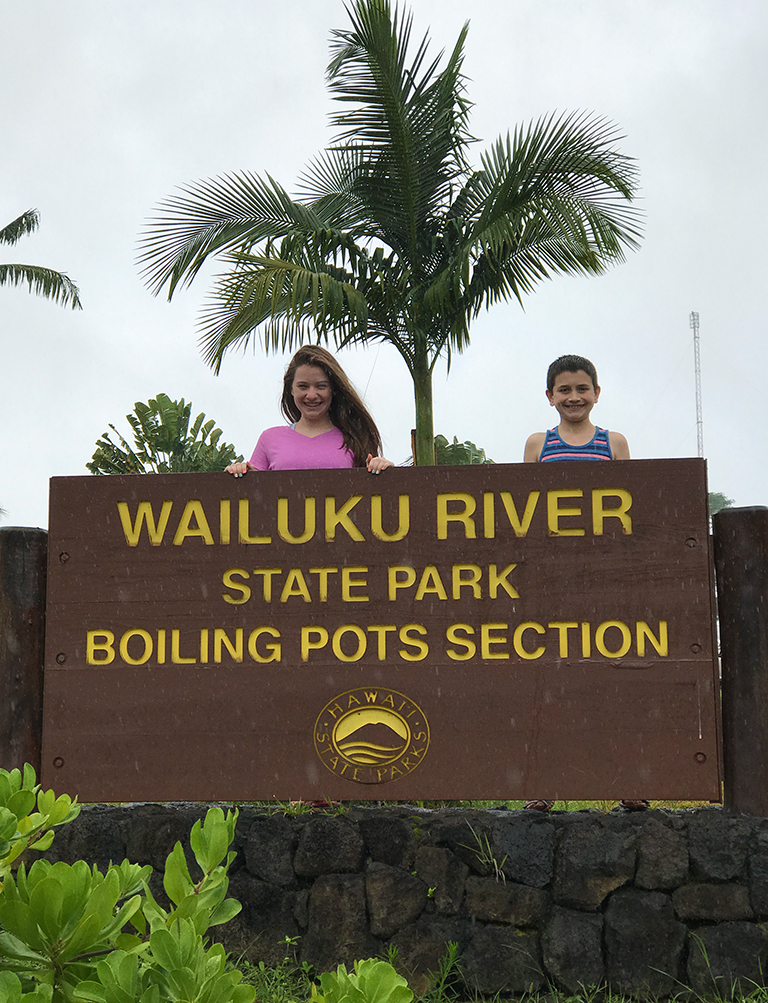 Pe'epe'e Falls And The Wailuku River Boiling Pots in Hilo, Hawaii