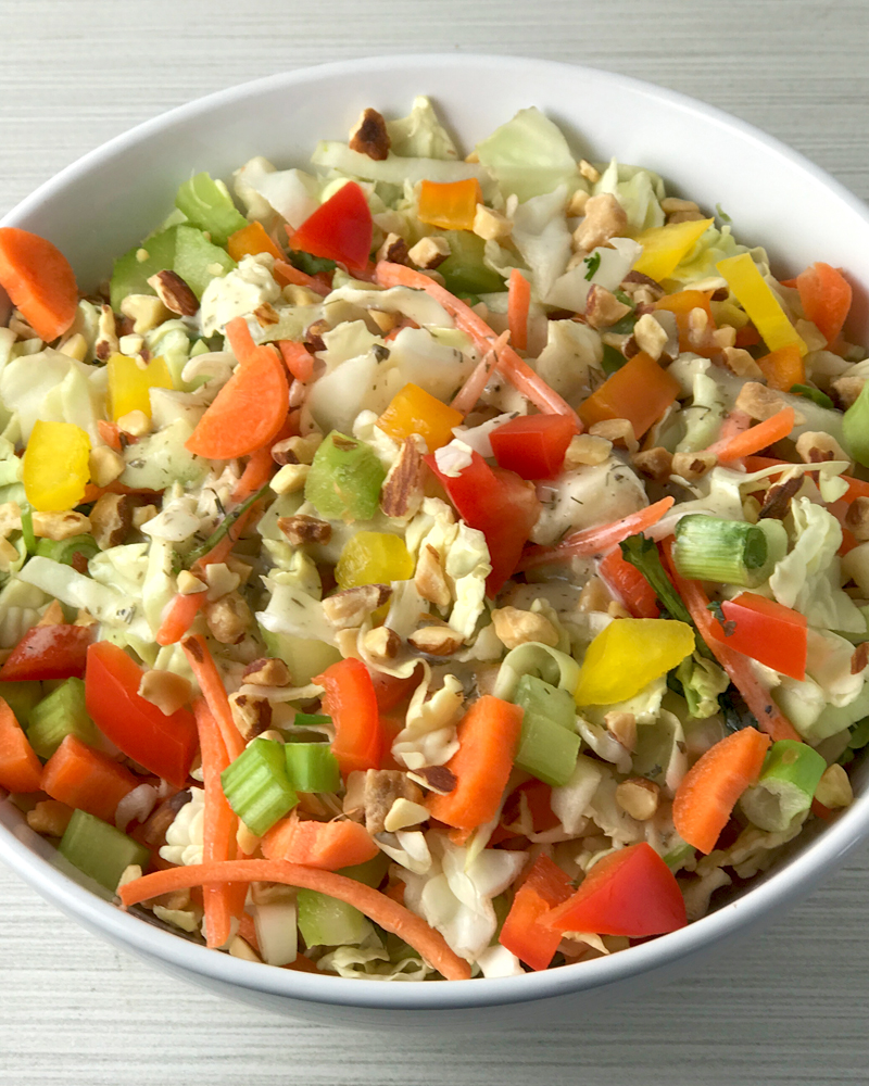 Quick and Easy Whole30 Vegetable Ranch Salad Recipe