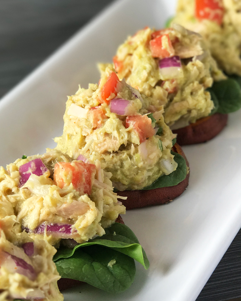 Whole30 Avocado Tuna Salad On Roasted Yam Slices Recipe