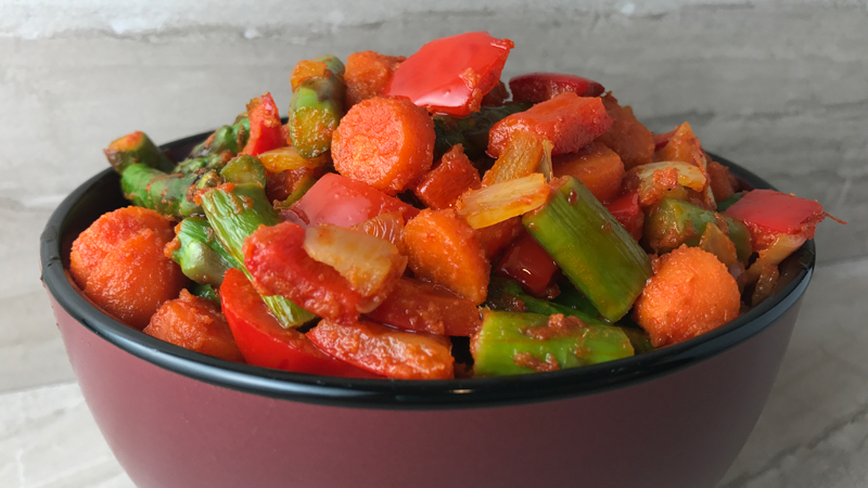 Whole30 Thai Red Curry Vegetable Stir-Fry Recipe