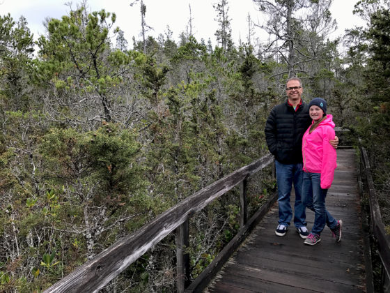 Brian and Natalie Bourn Visiting the Van Damme State Park Pygmy Forest