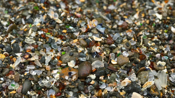 World Famous Glass Beach In Fort Bragg, California