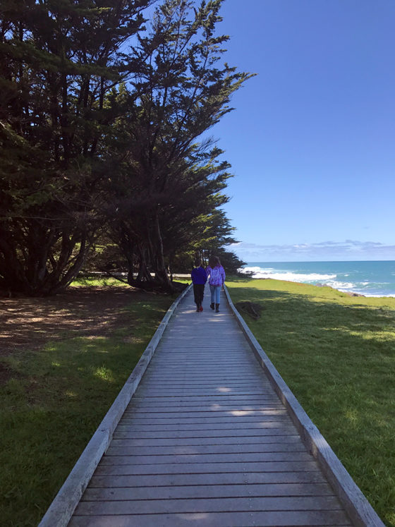 Natalie and Carter Bourn Walking the Laguna Point Boardwalk at MacKerricher State Park