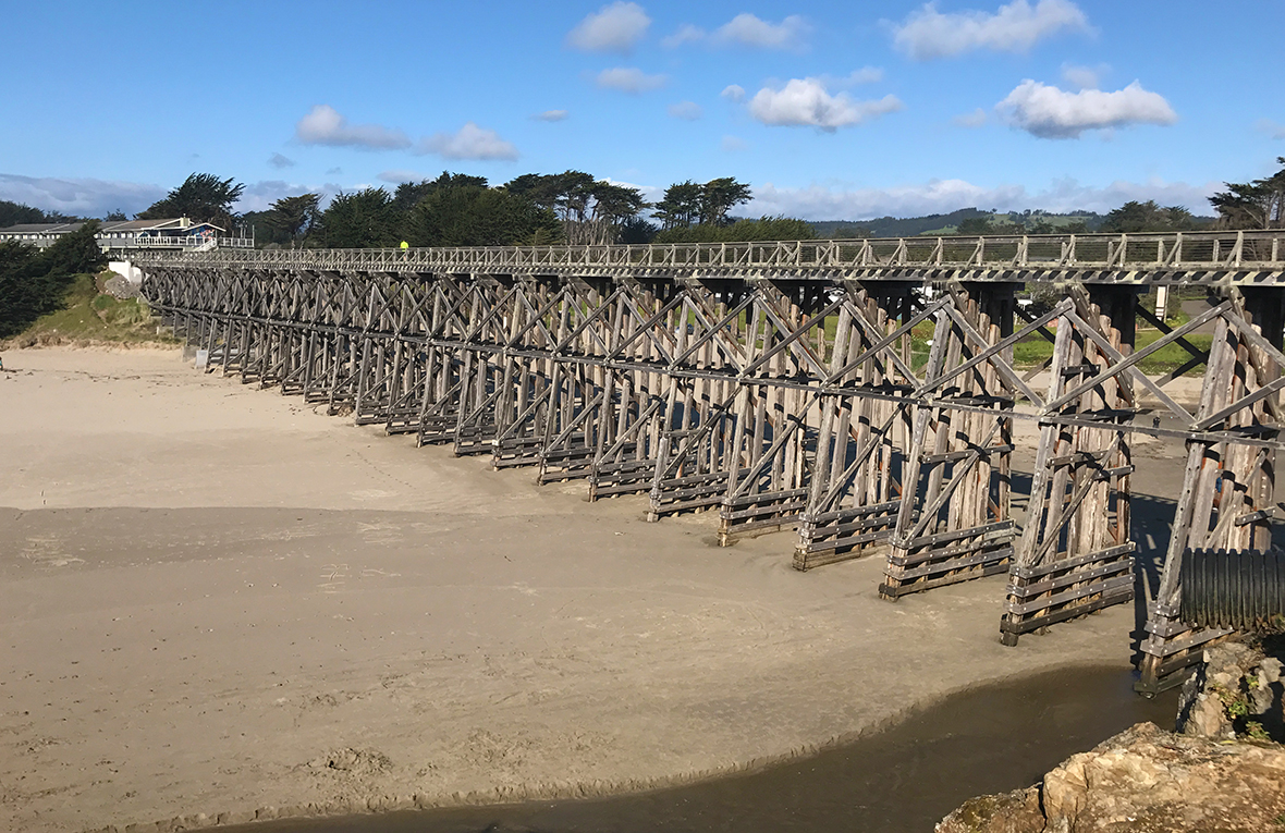 Pudding Creek Beach And Pudding Creek Trestle In Fort Bragg
