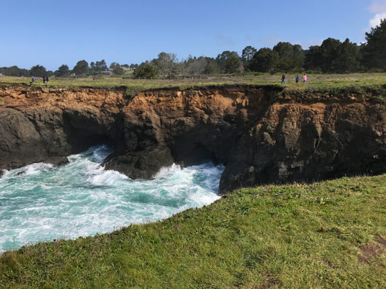 Walking Between The Cliffs and The Devil's Punchbowl Sink Hole