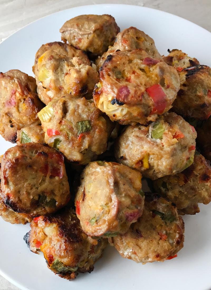 Whole30 Spicy Red Pepper Turkey Vegetable Meatballs Recipe