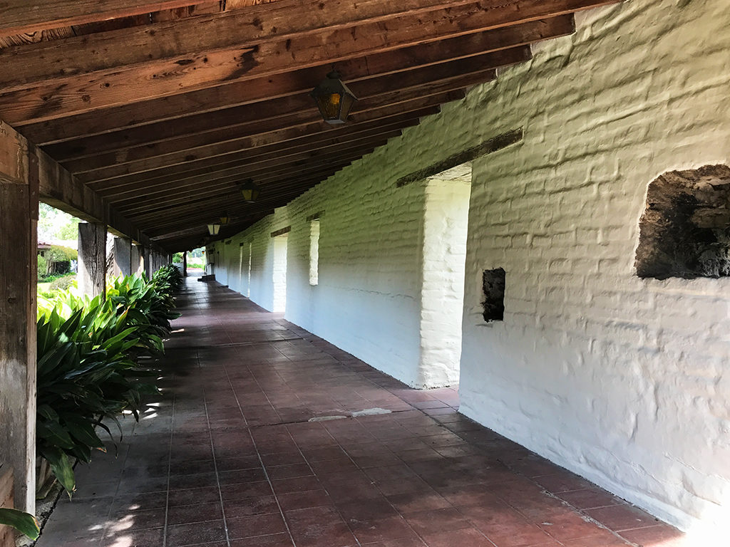 Covered Outdoor Walkway at Mission Santa Clara
