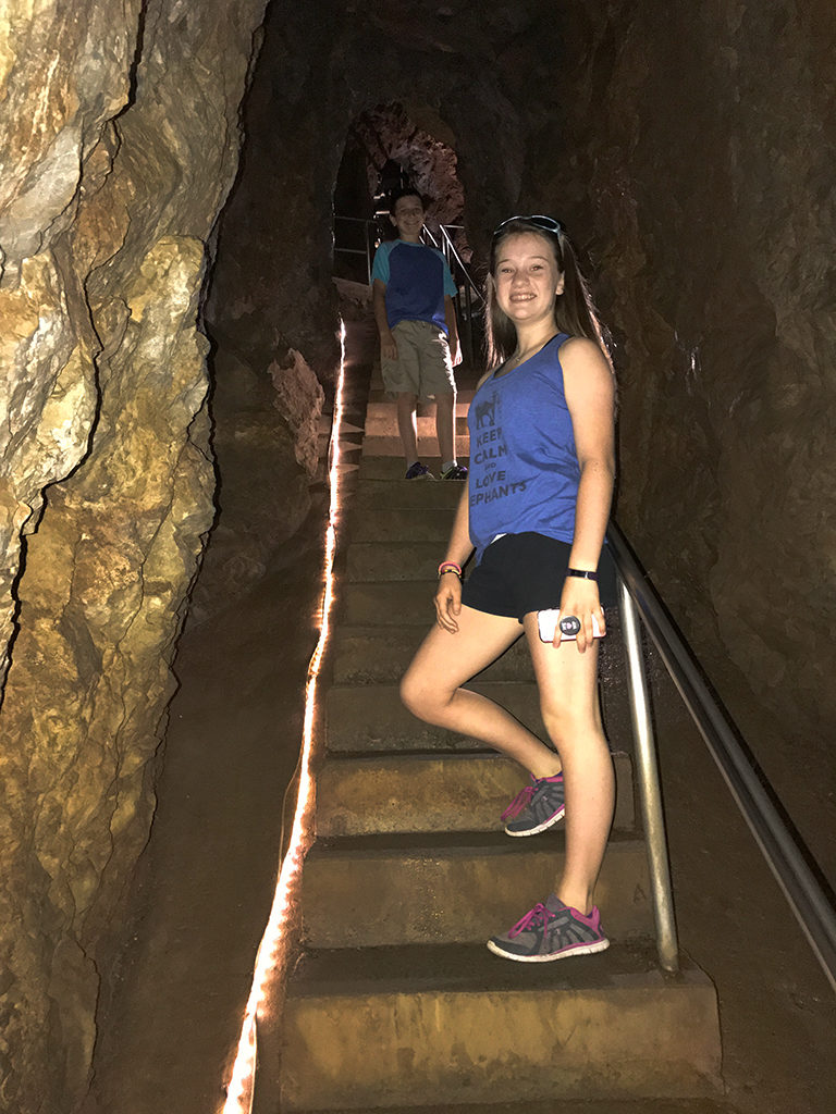 Entering Lake Shasta Caverns