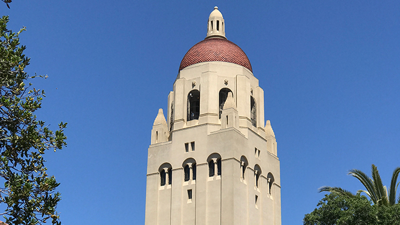 Visit the Observation Deck at the top of Hoover Tower at Stanford University