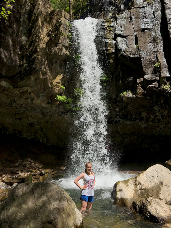 Natalie Bourn In The Hedge Creek Falls Pool