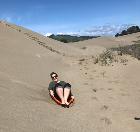 Sand Sledding at MacKerricher State Park